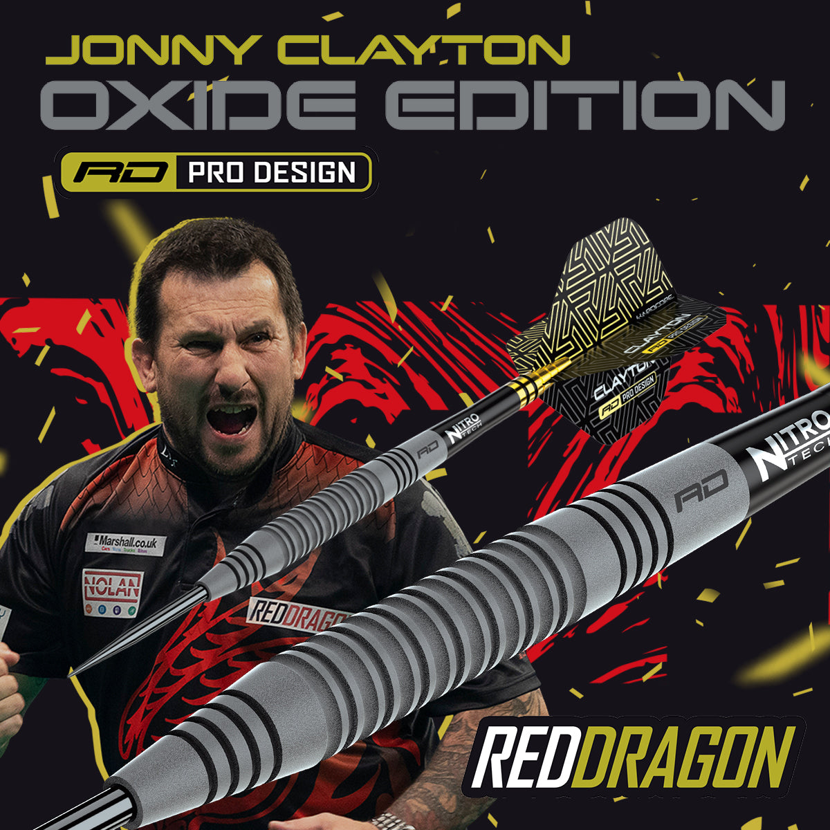 RedDragon Jonny Clayton Oxide 90% Tungsten Steeldarts