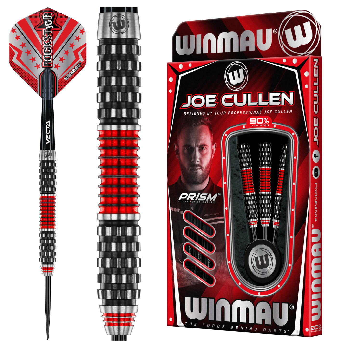Winmau Joe Cullen Rockstar Series RS 1.0 90% Tungsten Steeldarts