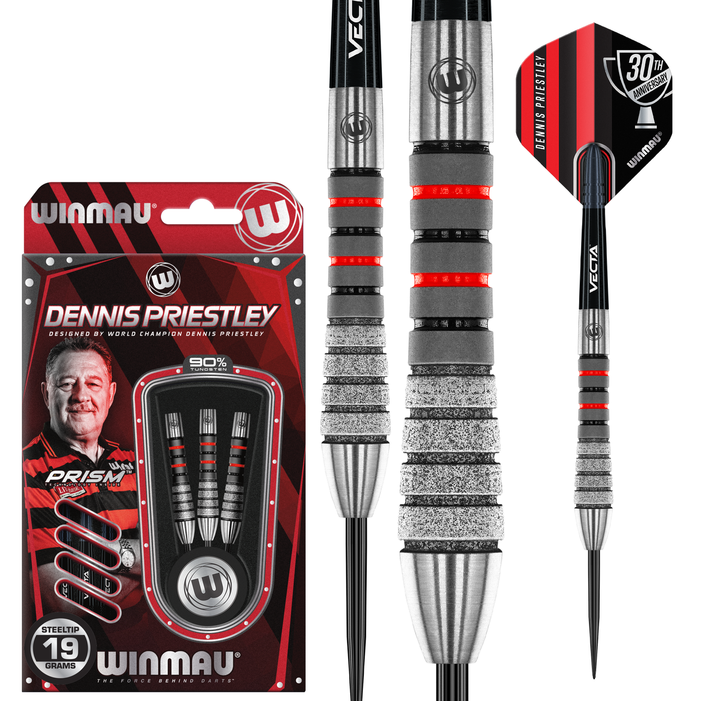 Winmau Dennis Priestley Diamond 3-Zero 90% Tungsten Steeldarts