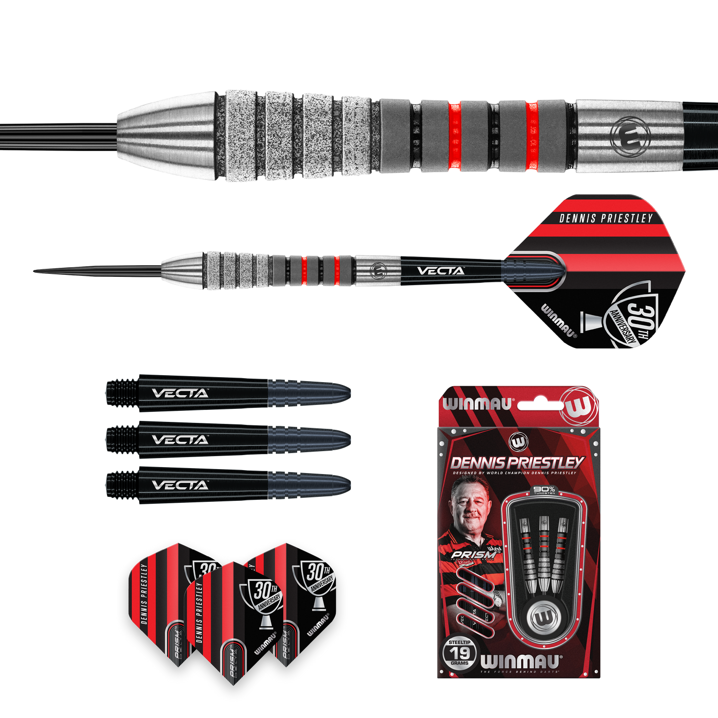 Winmau Dennis Priestley Diamond 3-Zero 90% Tungsten Steeldarts