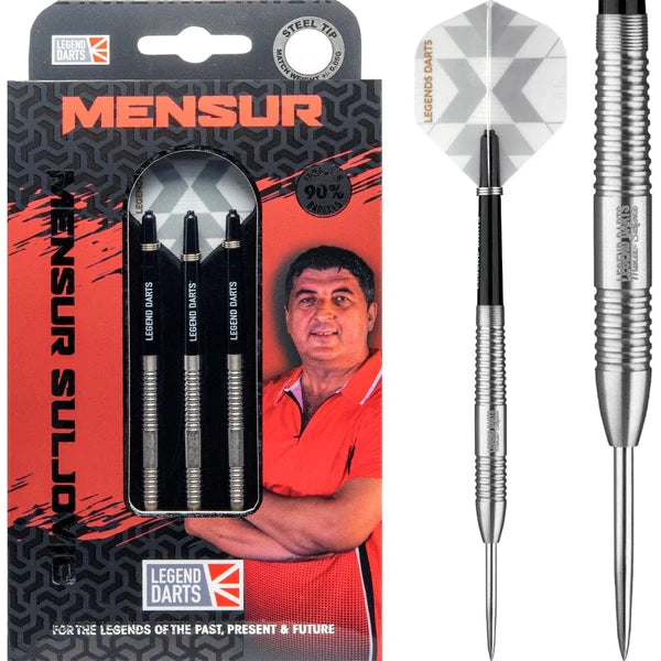 Legende dartsschaal Suljovic 90% wolfraamstalen darts