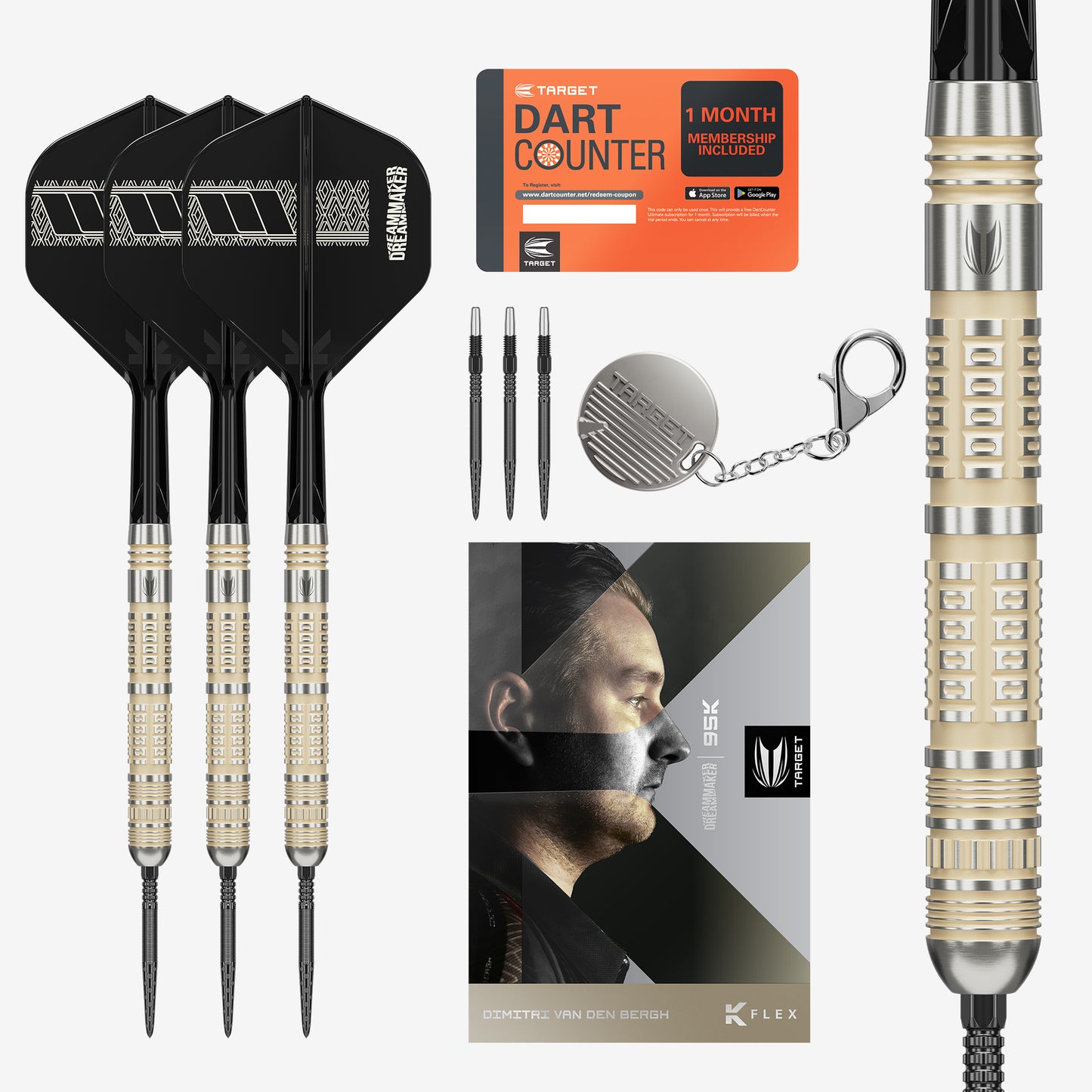 Target Dimitri van den Bergh 95K 95% Tungsten Swiss Point Steeldarts