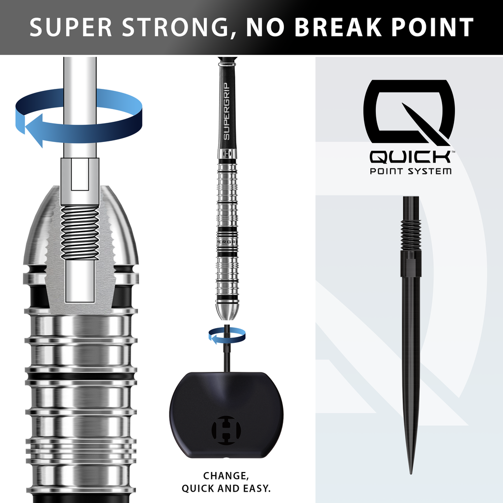 Harrows Supergrip QP Tapered 90% Tungsten Steeldarts