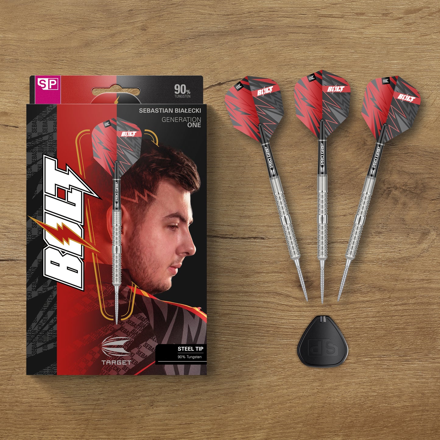 Target Sebastian Bialecki 90% wolfraam Swiss Point stalen darts
