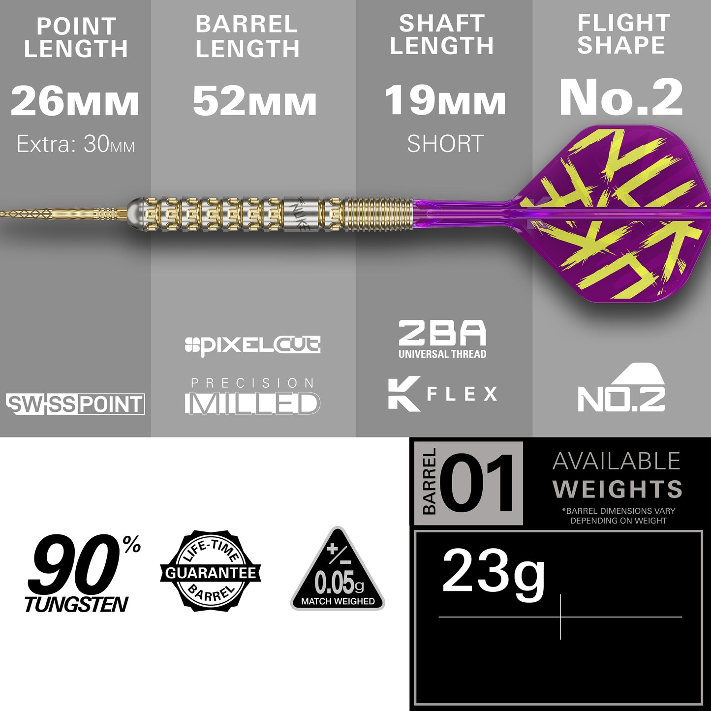 Target Luke Littler G1 Prodigy 90% Tungsten Swiss Point Steeldarts