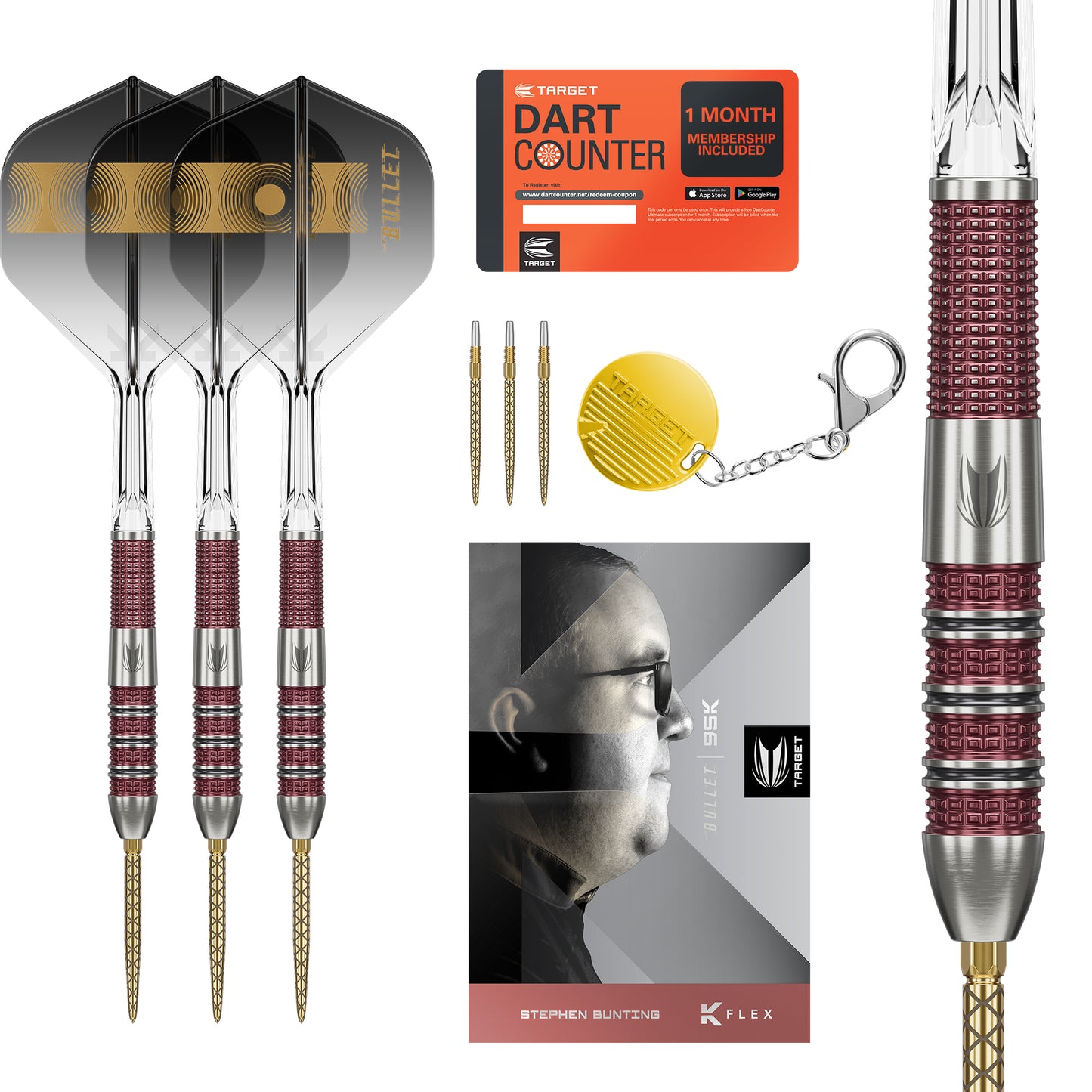 Target Stephen Bunting 95K 95% Tungsten Swiss Point Steeldarts