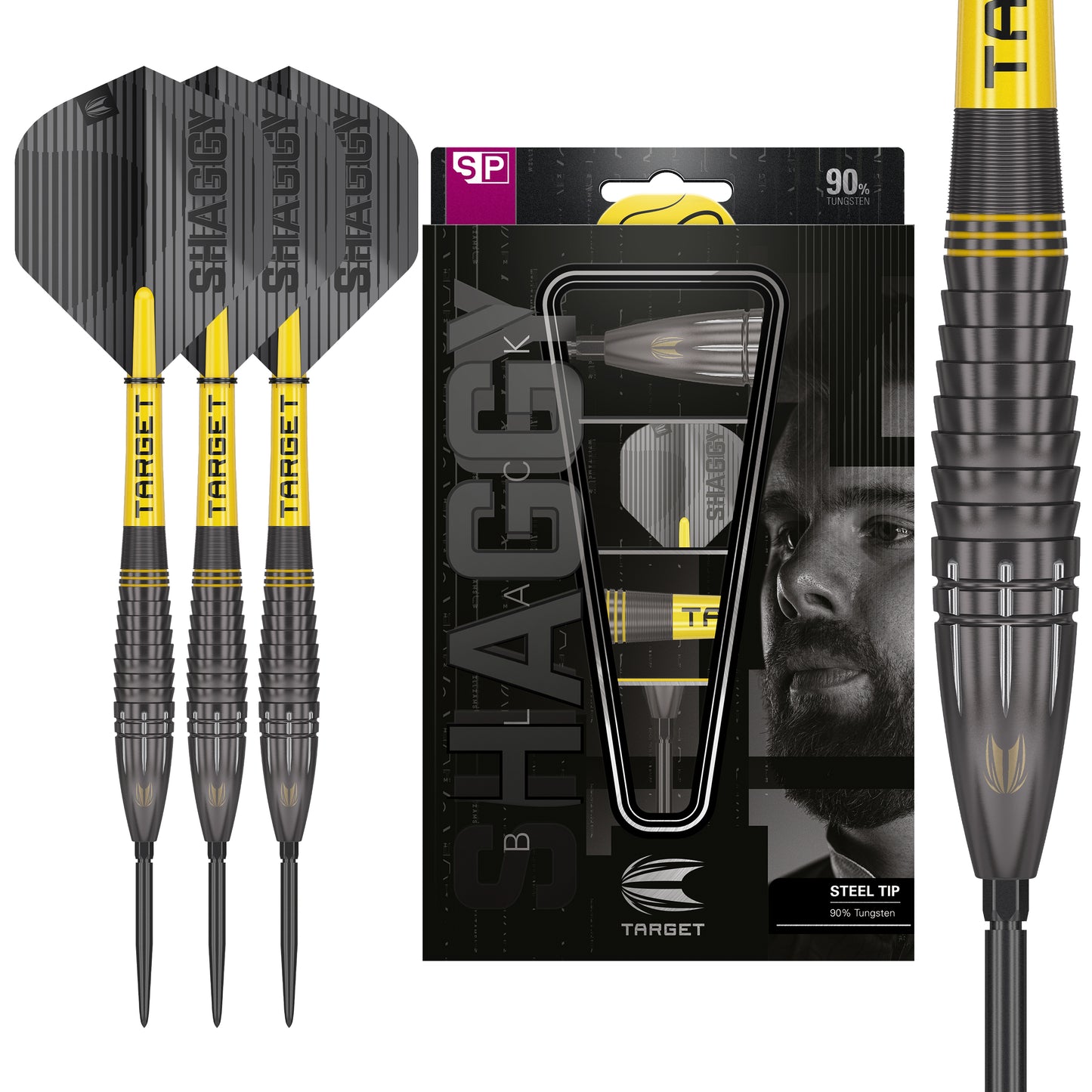 Target Scott Williams zwarte 90% wolfraam Swiss Point stalen darts