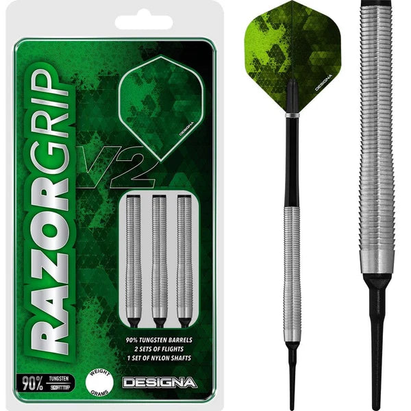 Designa Razor Grip V2 90% wolfraam zachte darts