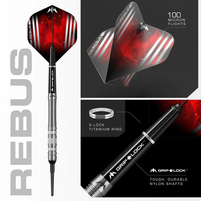 Mission Rebus 90% wolfraam zachte darts