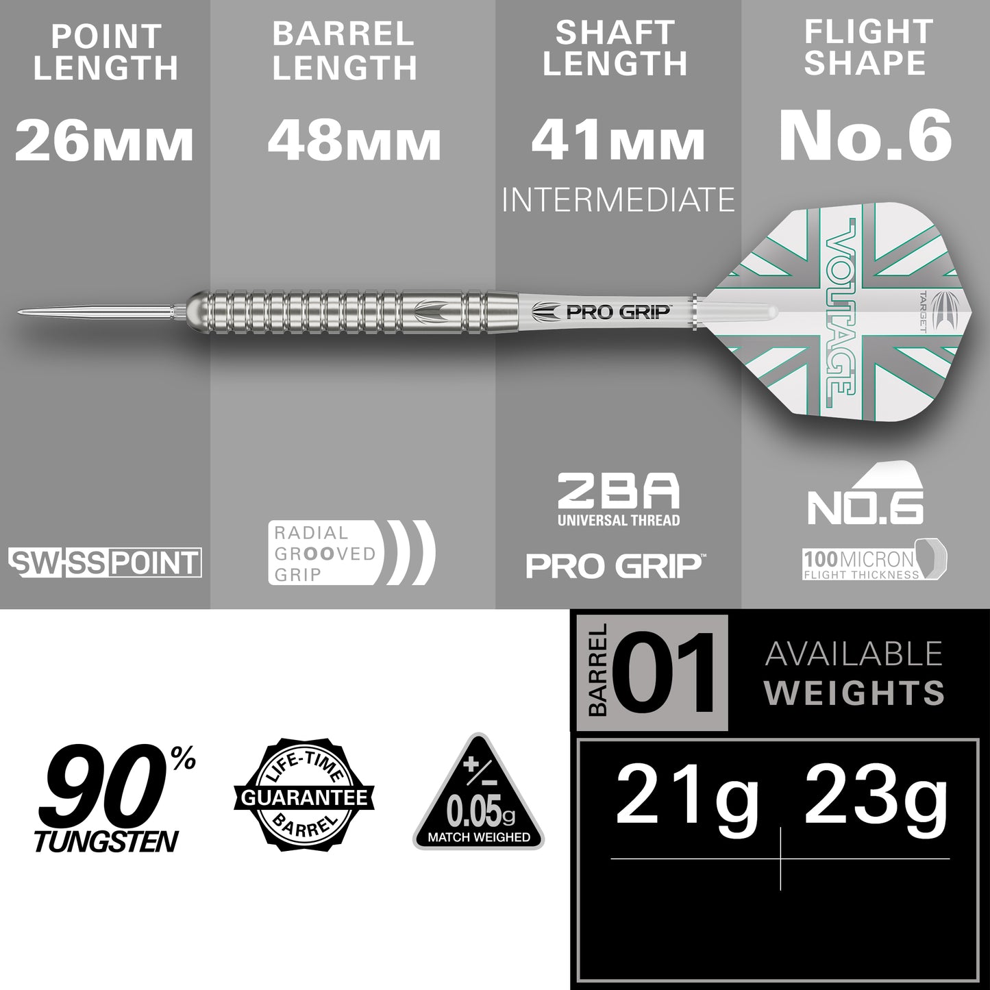 Target Rob Cross G1 90% Tungsten Swiss Point Steeldarts