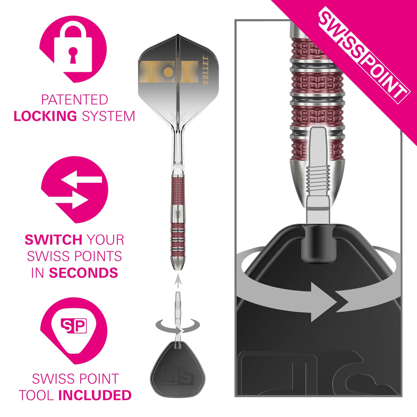 Target Stephen Bunting 95K 95% Tungsten Swiss Point Steeldarts