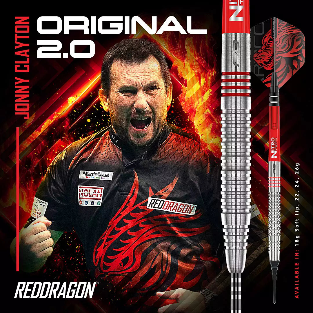 RedDragon Jonny Clayton Originele 2.0 90% wolfraam stalen darts