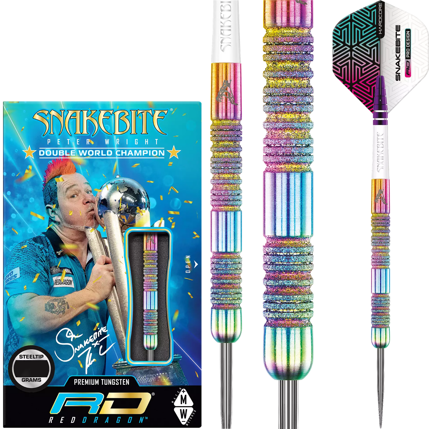 RedDragon Peter Wright Spectron Diamond Fusion SE 90% Tungsten stalen darts