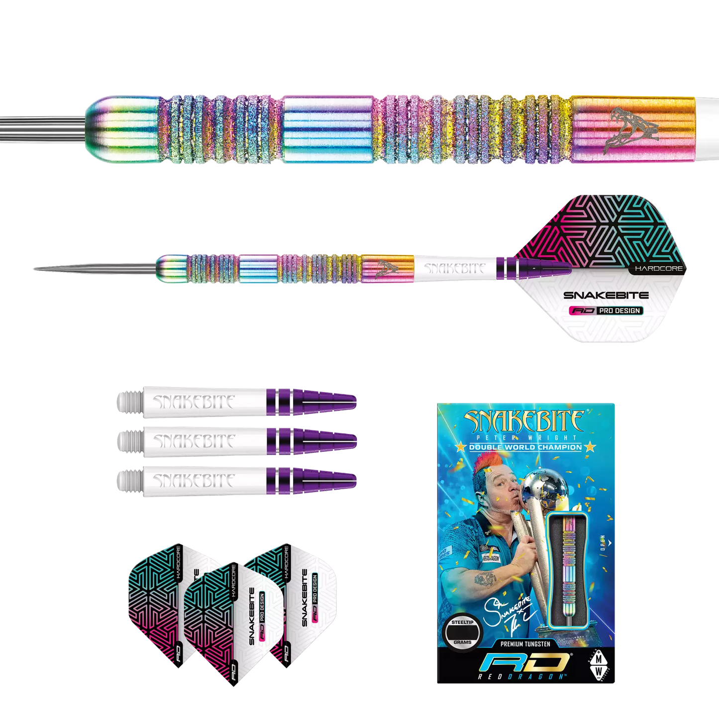 RedDragon Peter Wright Spectron Diamond Fusion SE 90% Tungsten stalen darts