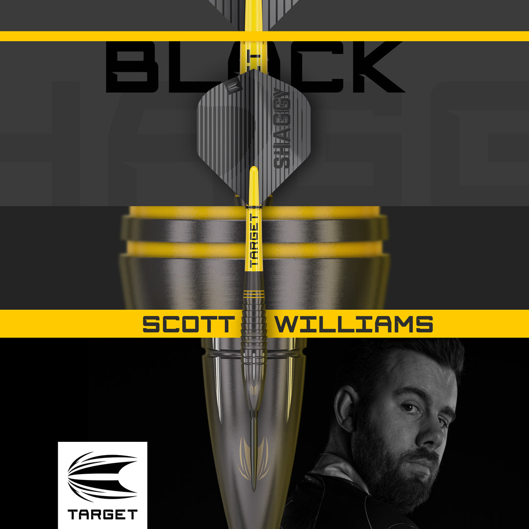 Target Scott Williams zwarte 90% wolfraam Swiss Point stalen darts