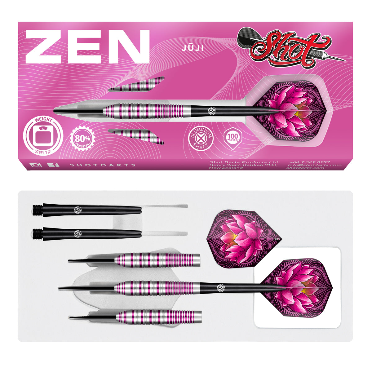 Shot Zen Juji 80% wolfraam stalen darts