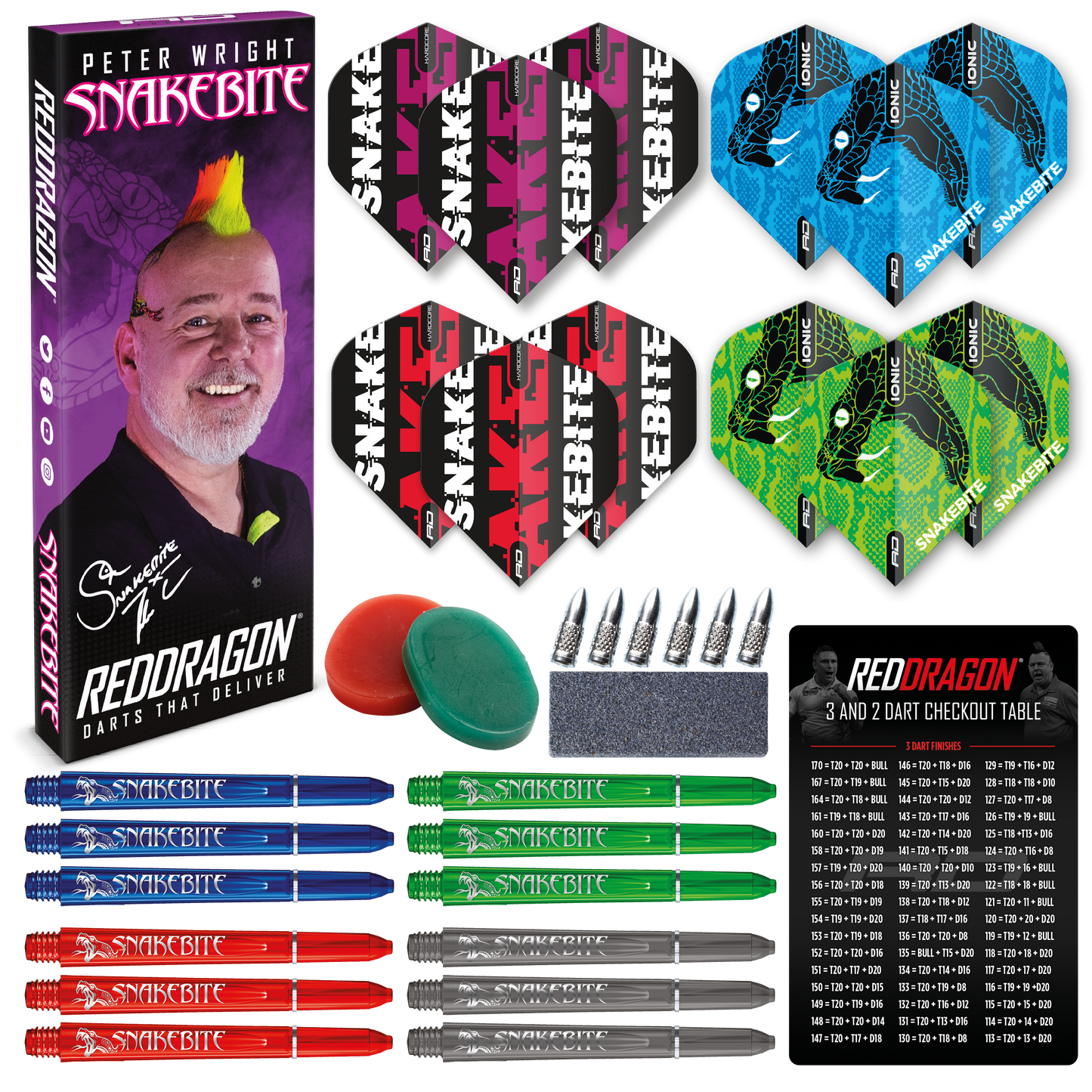 RedDragon Peter Wright-accessoirepakket