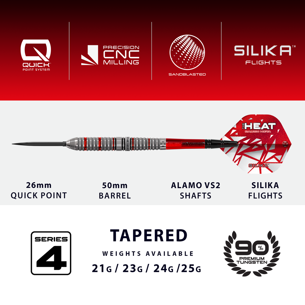 Harrows Damon Heta Series 4 90% Tungsten Steeldarts