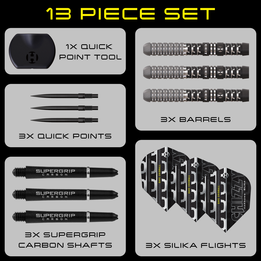 Harrows Dave Chisnall Series 4 90% Tungsten Steeldarts
