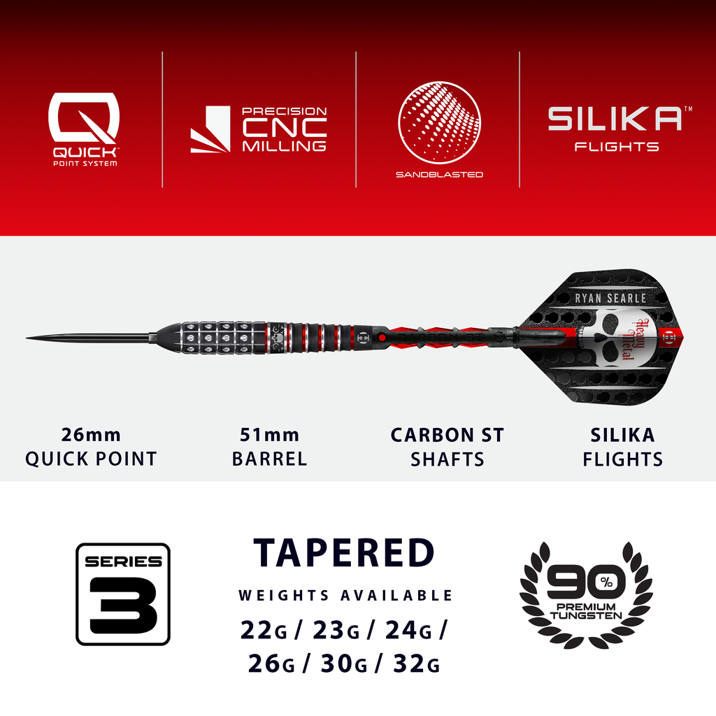 Harrows Ryan Searle Series 3 90% Tungsten Steeldarts