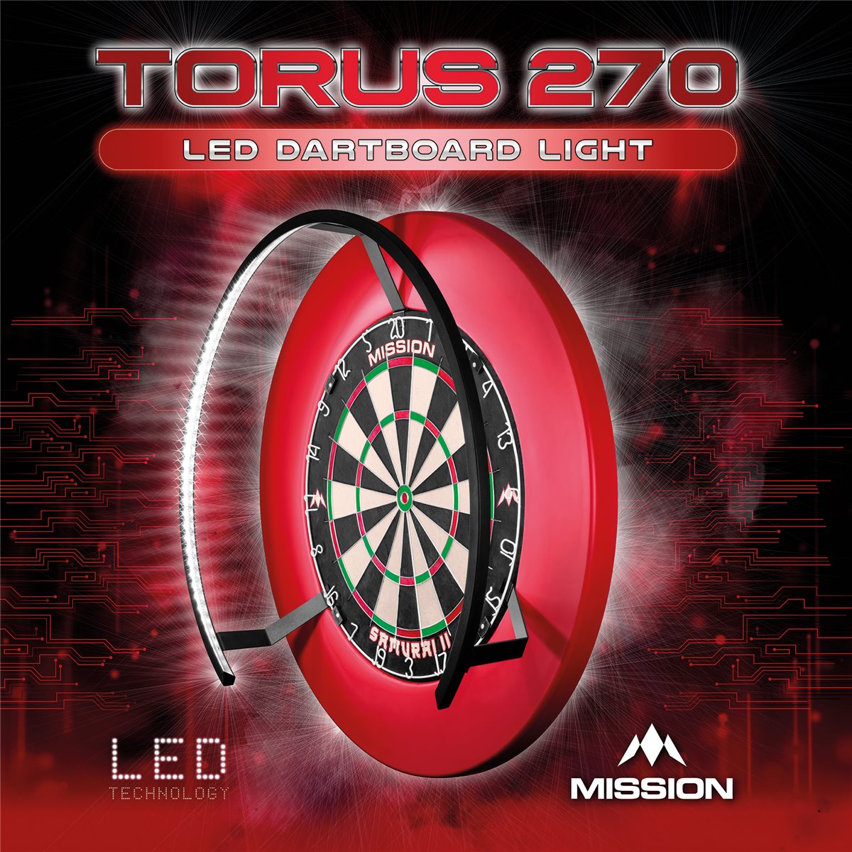 Mission Torus 270 Dartboard-Beleuchtung