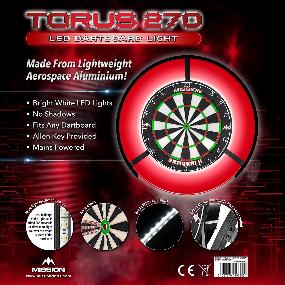 Mission Torus 270 Dartboard-Beleuchtung