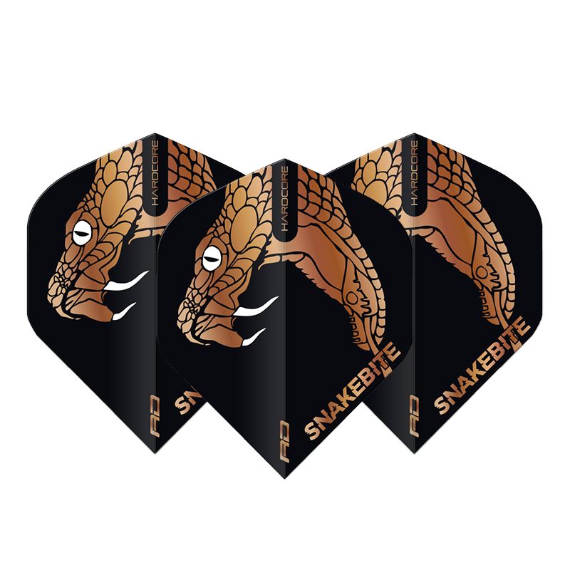 RedDragon hardcore Peter Wright Snake Flights (zwart/brons)