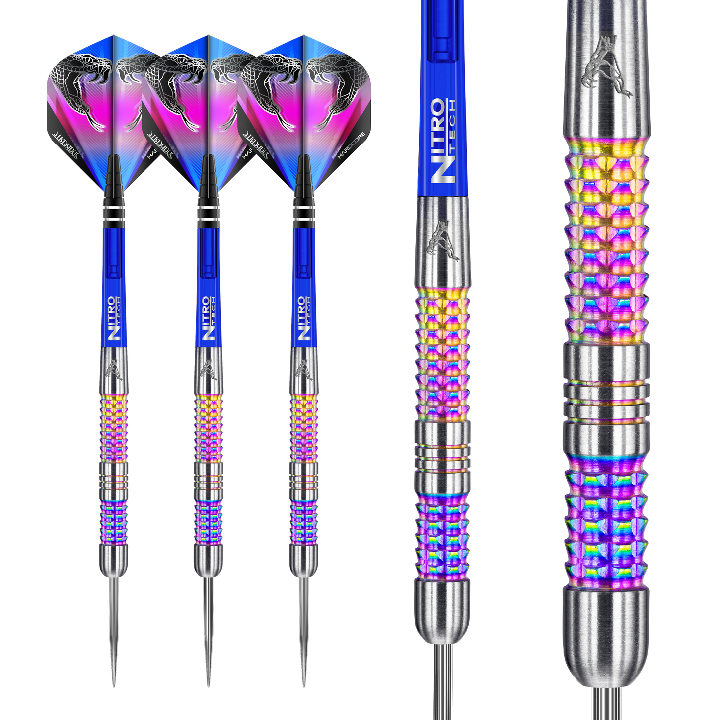 RedDragon Peter Wright Mamba Rainbow 90% Tungsten stalen darts
