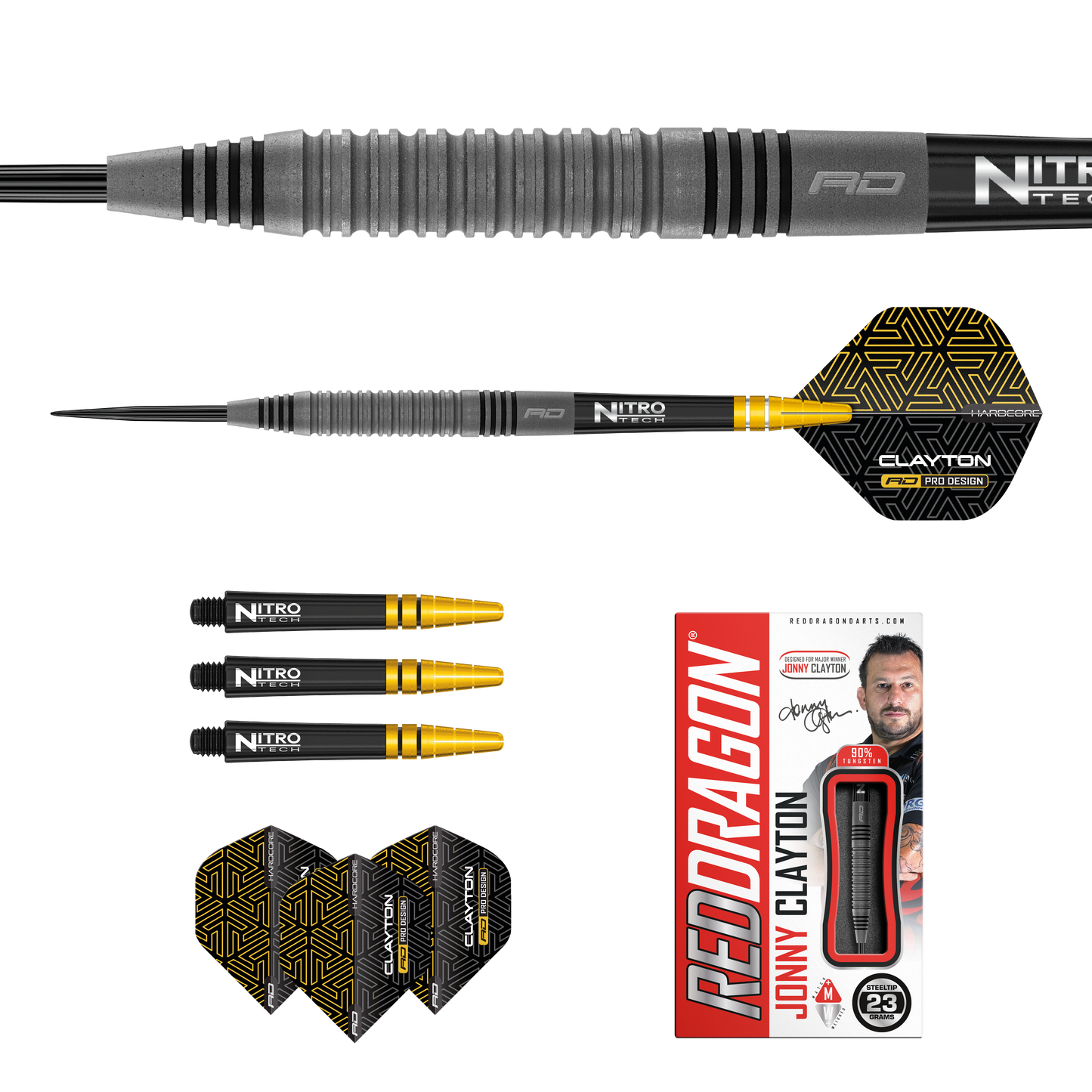 RedDragon Jonny Clayton Oxide 90% Tungsten Steeldarts