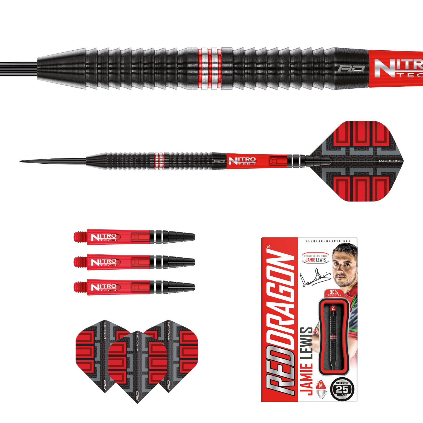 RedDragon Jamie Lewis Special Edition 90% Tungsten Steeldarts