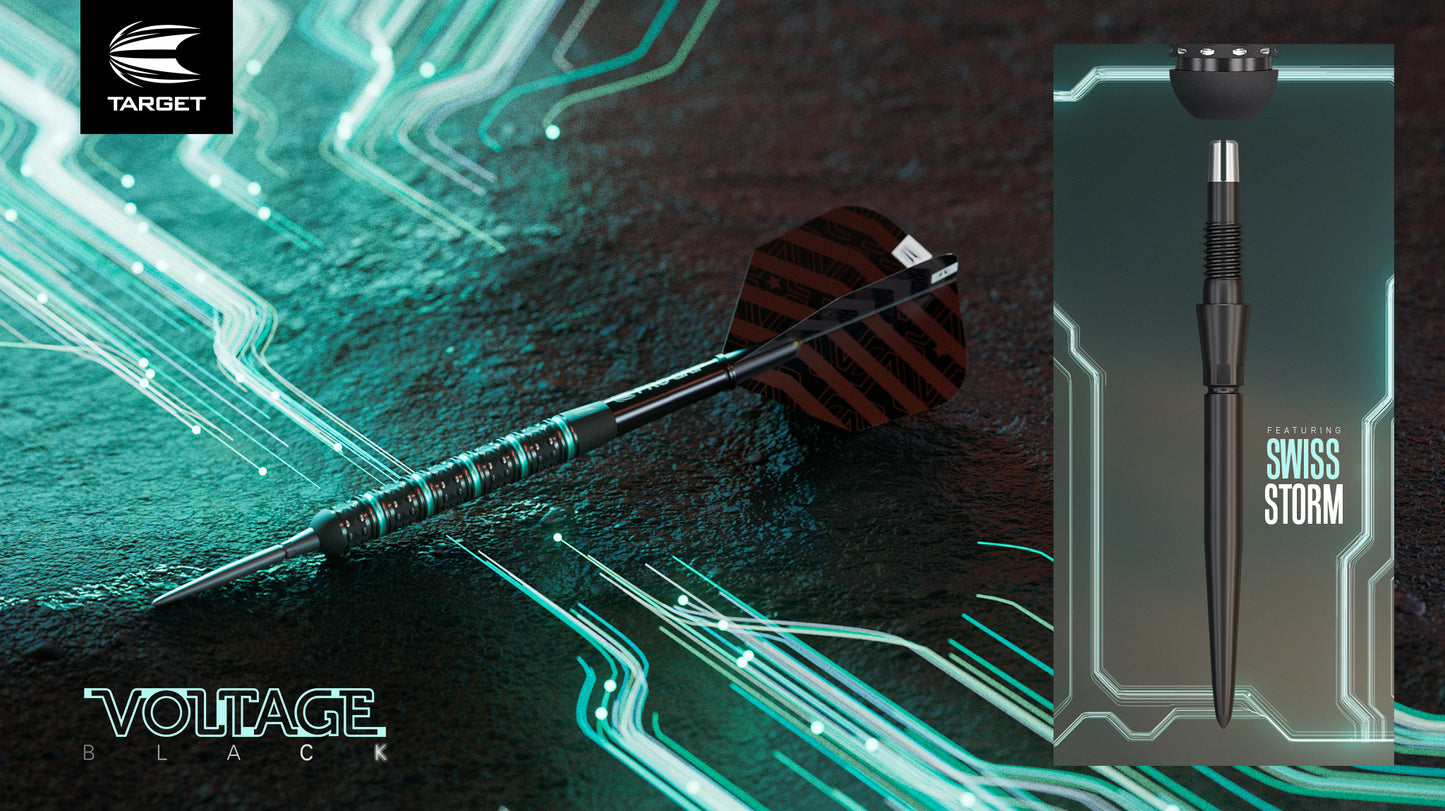 Target Rob Cross zwarte 90% wolfraam Swiss Point stalen darts