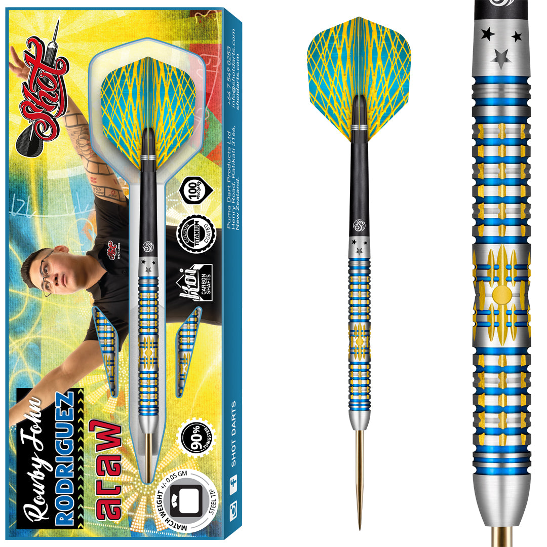 Shot van Rowby-John Rodriguez Araw 90% Tungsten Steel-darts