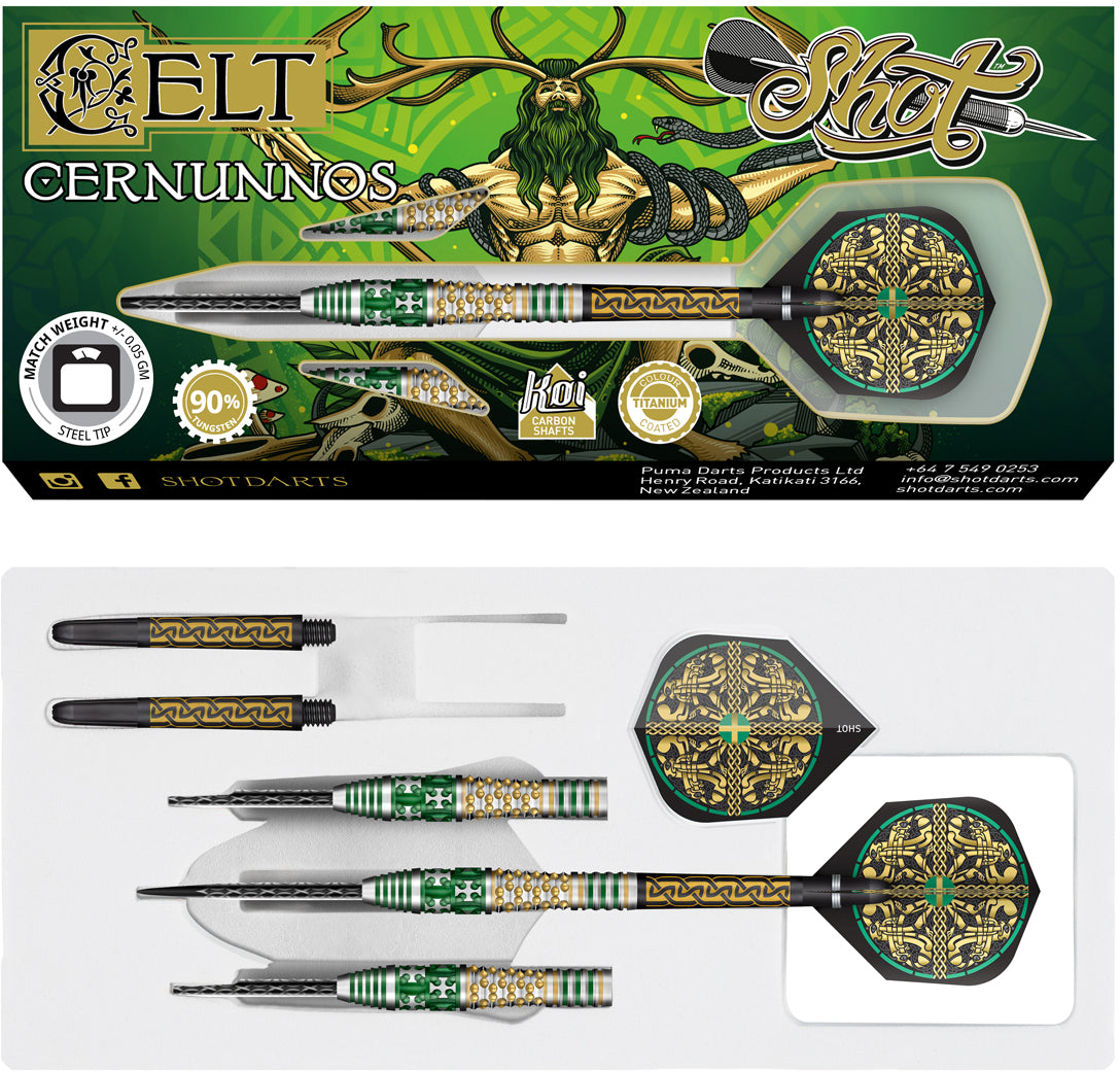 Shot Celt Cernunnos 90% Tungsten Steeldarts