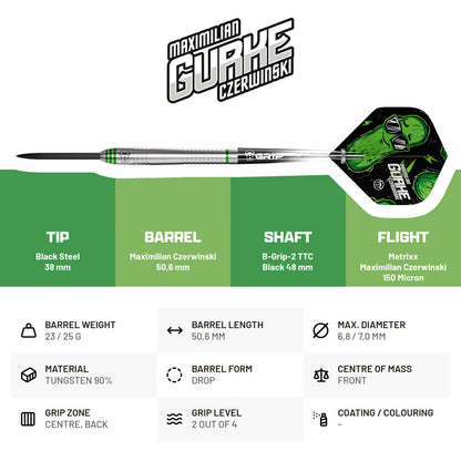 Bull's Max "Gurke" Czerwinski 90% Tungsten Steeldarts