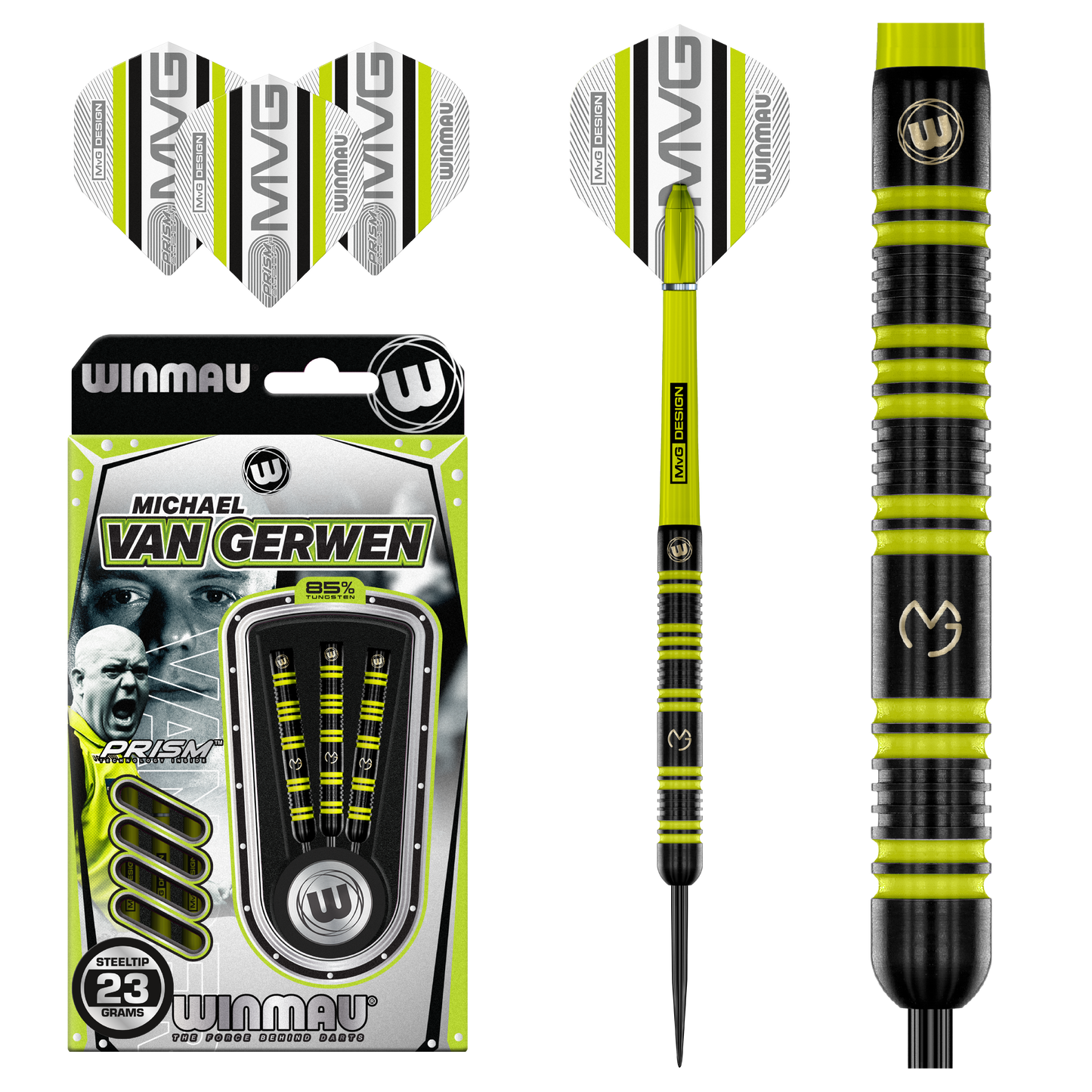 Winmau Michael van Gerwen Pro-Series 85% Tungsten stalen darts