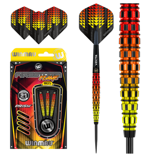 Winmau Firestorm Flame Tapered 90% Tungsten Steeldarts