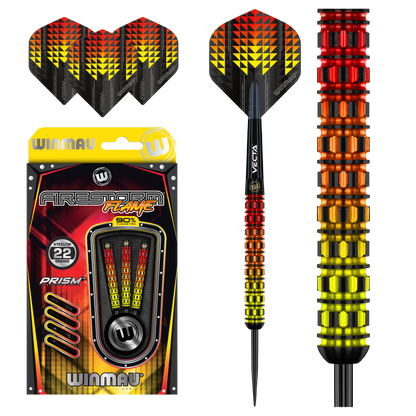 Winmau Firestorm Flame parallelle 90% wolfraam stalen darts