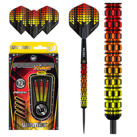 Winmau Firestorm Flame Parallel 90% Tungsten Steeldarts