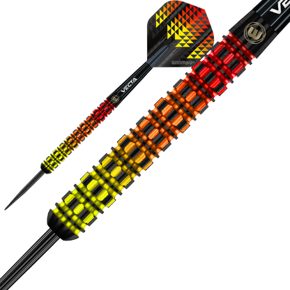 Winmau Firestorm Flame parallelle 90% wolfraam stalen darts