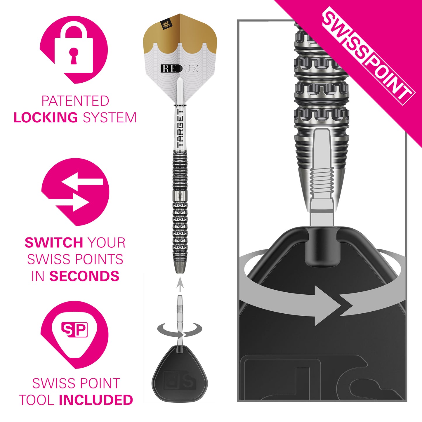 Target Redux 01 90% Tungsten Swiss Point Steeldarts
