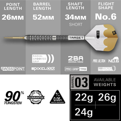 Target Redux 03 90% Tungsten Swiss Point Steeldarts