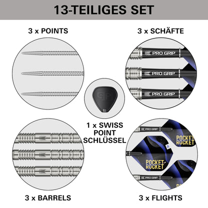 Target Justin Hood G1 90% Tungsten Swiss Point Steeldarts