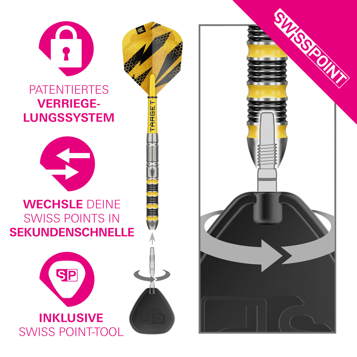 Target Buzz 01 90% Tungsten Swiss Point Steeldarts