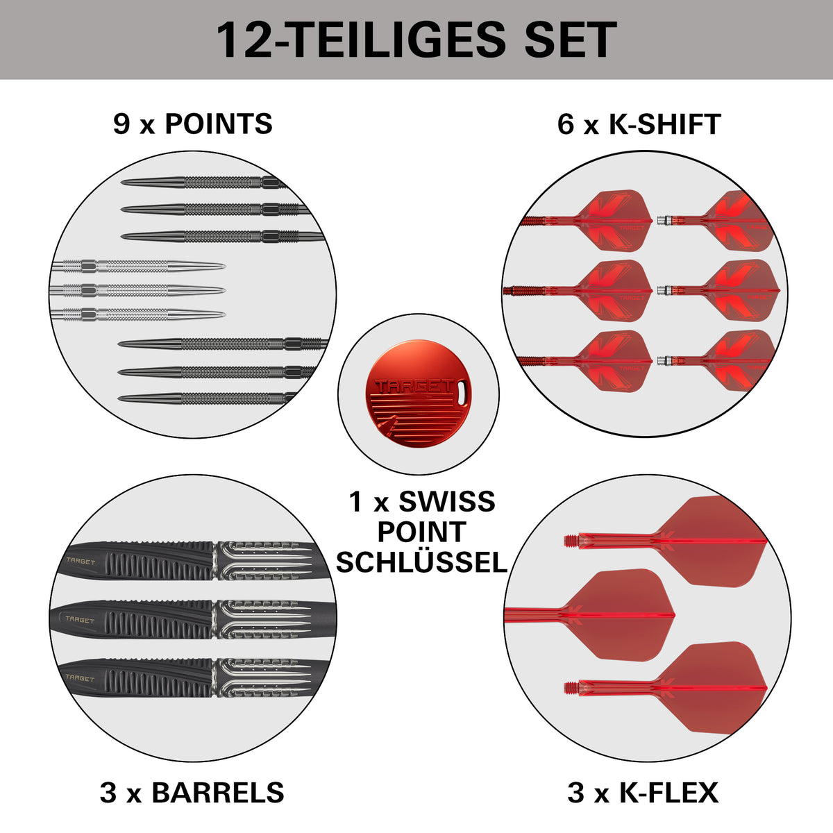 Target Shift 90% Tungsten Swiss Point Steeldarts