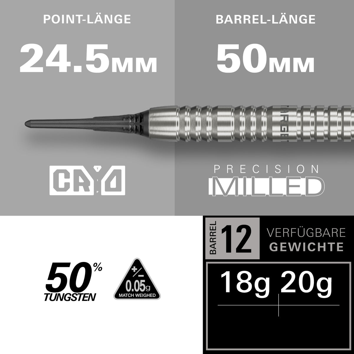 Target Group Ø 12 50% Tungsten Softdarts