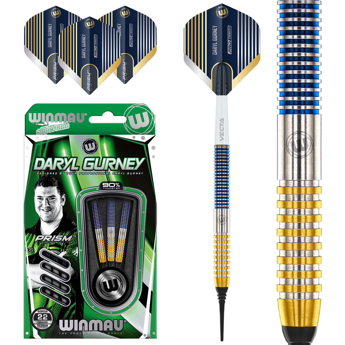 Winmau Daryl Gurney SC 1.0 90% Tungsten Softdarts