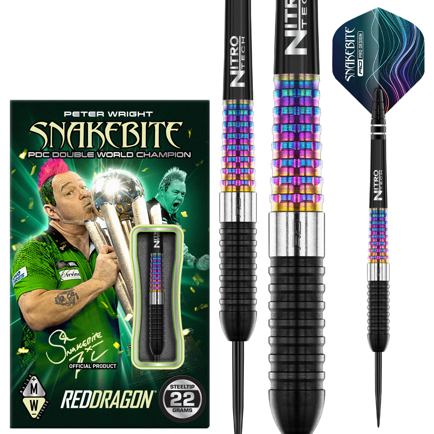 RedDragon Peter Wright Corra 90% Tungsten Steeldarts