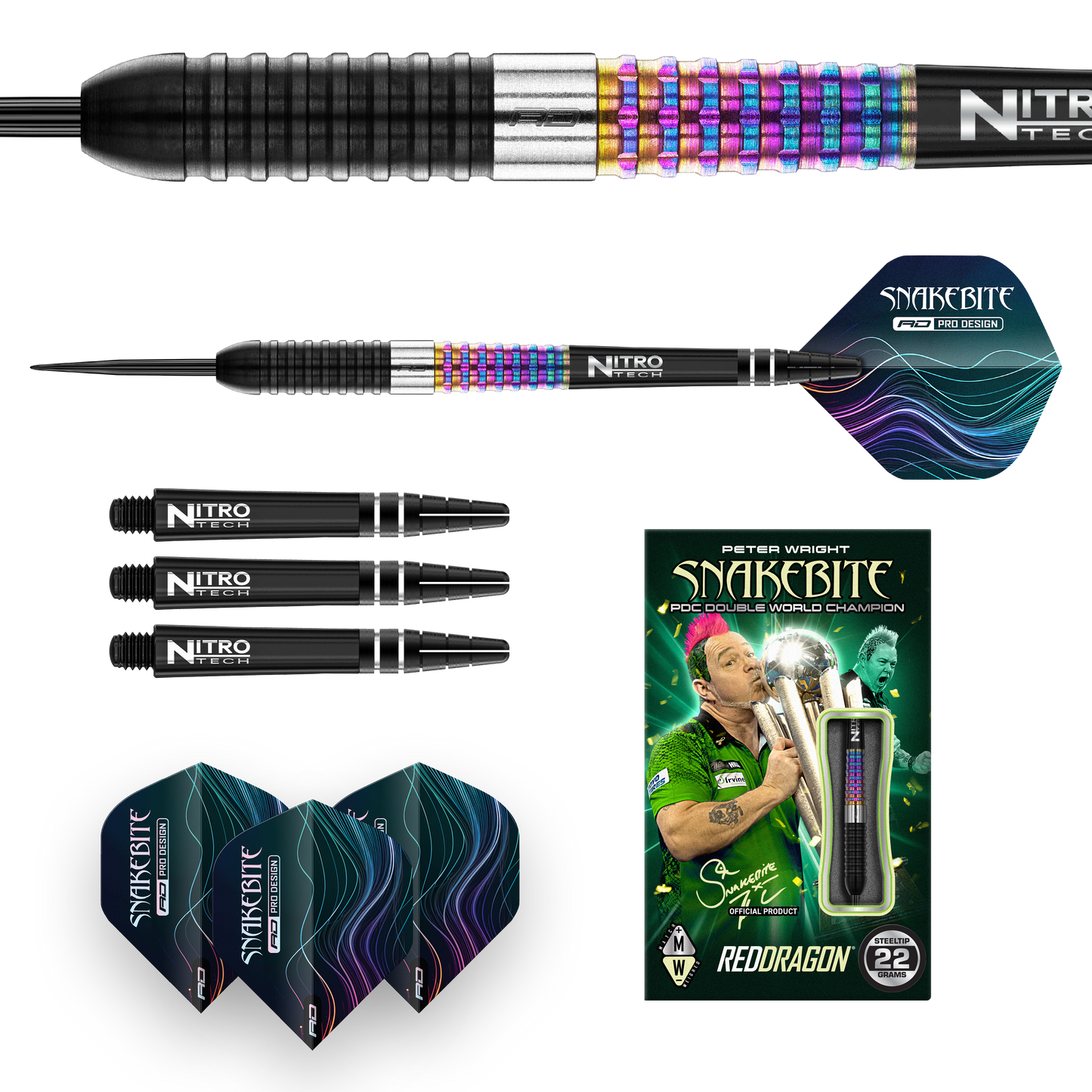 RedDragon Peter Wright Corra 90% Tungsten Steeldarts