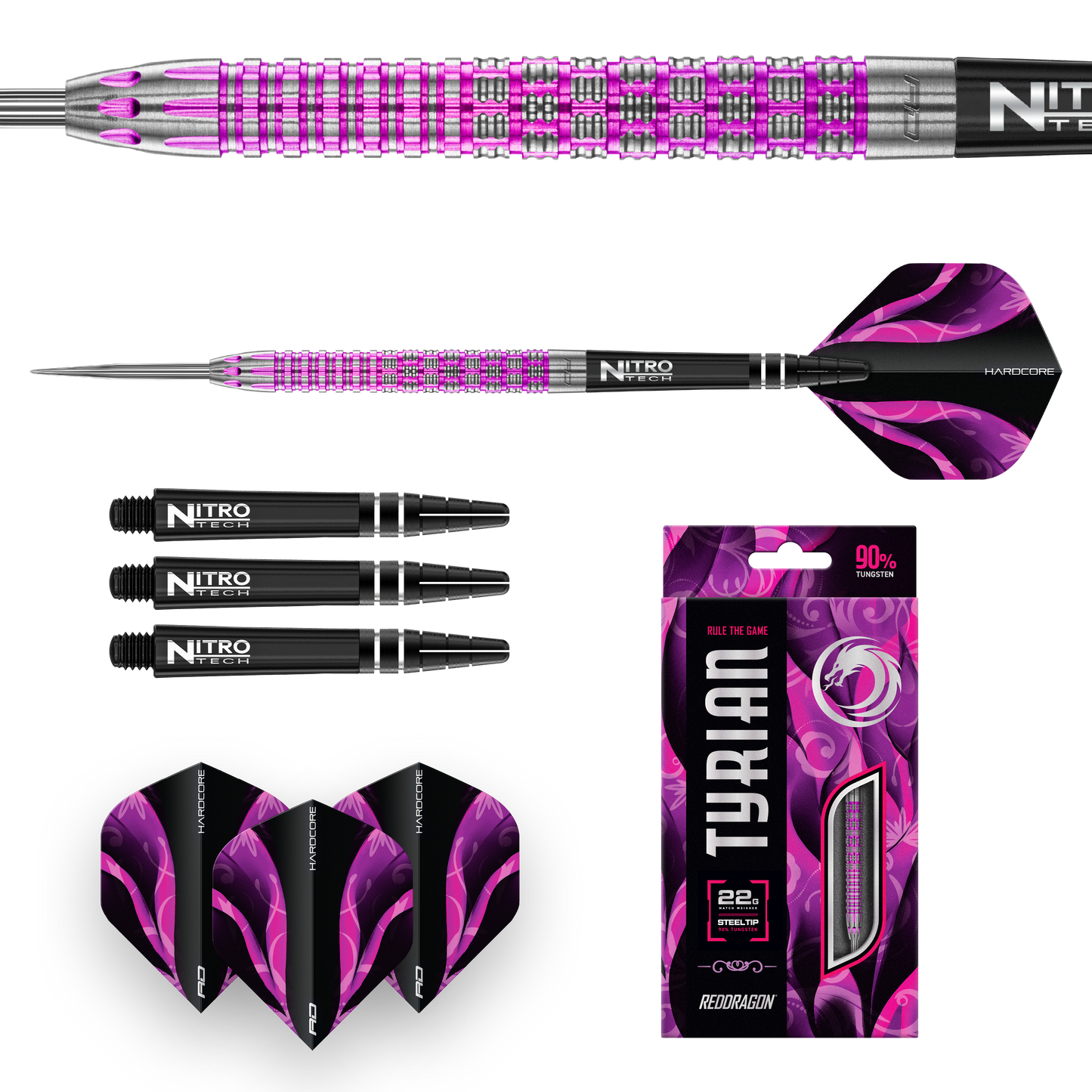 RedDragon Tyrian 90% Tungsten Steeldarts