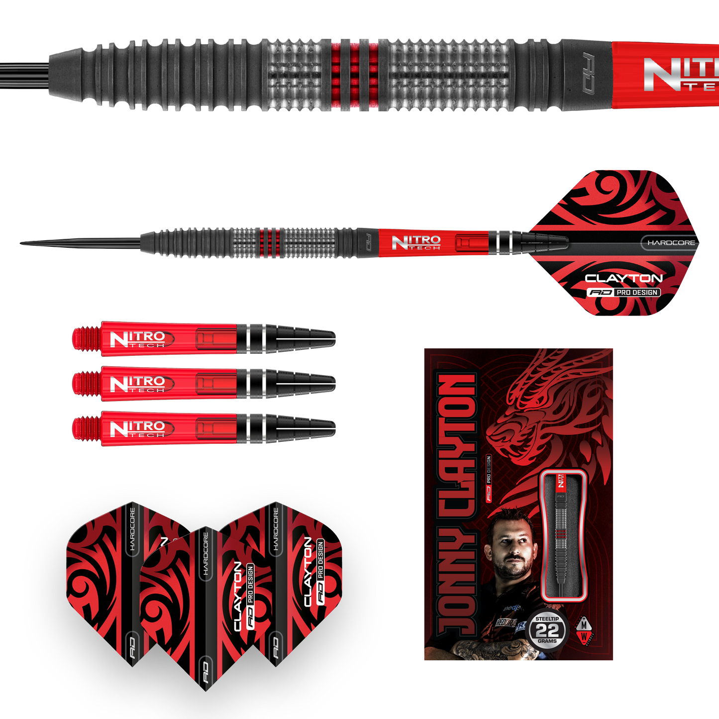 RedDragon Jonny Clayton Hiraeth 90% Tungsten Steeldarts